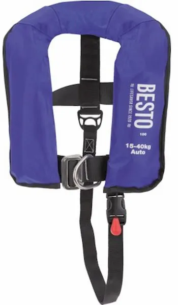 Besto Inflatable 100N Blauw Reddingsvest Kind 1 Besto Inflatable 100N Blauw Reddingsvest Kind