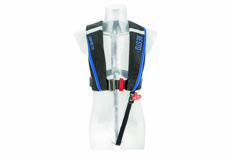 Besto Comfort Fit 180N Reddingsvest - Zwart/blauw 1 Besto Comfort Fit 180N Reddingsvest - Zwart/blauw