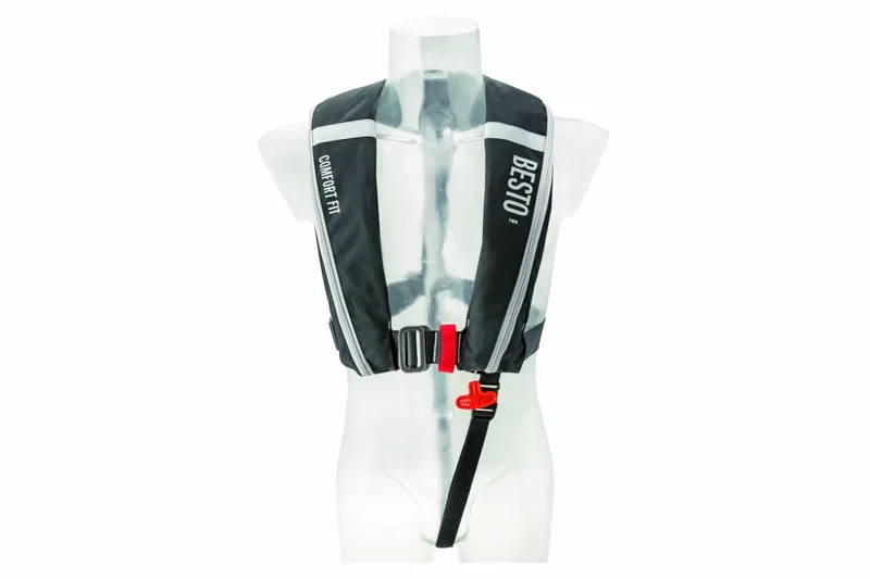 Besto Comfort Fit 180N Reddingsvest - Zwart/grijs 1 Besto Comfort Fit 180N Reddingsvest - Zwart/grijs