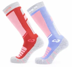 Sinner Pro Skisokken - Dames - Roze/Blauw - 2 Paar