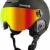 Sinner Bullit Visor Skihelm Met Vizier - Zwart - Rode Lens