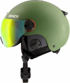 Sinner Bullit Visor Skihelm Met Vizier - Groen - Rode Lens 9 Sinner Bullit Visor Skihelm Met Vizier - Groen - Rode Lens -Gelukkig Sporten 1900 1606 bullitvisor matgroen 2