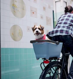 Basil Buddy MIK Hondenfietsmand - Achterop - Blauw -Gelukkig Sporten 1900 1773 mand achter blauw