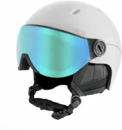 Sinner Titan Visor Skihelm Met Vizier - Wit - Blauwe Lens