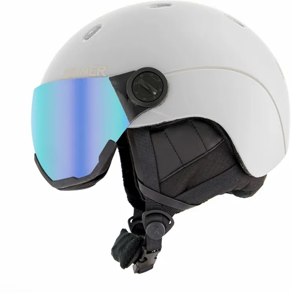 Sinner Titan Visor Skihelm Met Vizier - Wit - Blauwe Lens 3 Sinner Titan Visor Skihelm Met Vizier - Wit - Blauwe Lens - Afbeelding 3