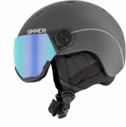 Sinner Titan Visor Skihelm Met Vizier - Grijs - Blauwe Lens -Gelukkig Sporten 1900 1884 titan matdonkergrijs 2