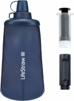 Lifestraw Peak Opvouwbare Waterfilter Fles - 650 Ml - Blauw -Gelukkig Sporten 1900 1900 00104066 04