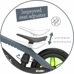 Chillafish BMXie GLOW Loopfiets - Zwart -Gelukkig Sporten 1900 1900 hfs cpmx04ant seat adjuster