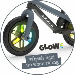 Chillafish BMXie GLOW Loopfiets - Zwart -Gelukkig Sporten 1900 1900 hfs cpmx04ant wheels light up
