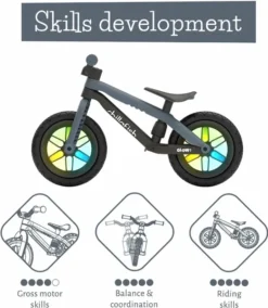 Chillafish BMXie GLOW Loopfiets - Zwart -Gelukkig Sporten 1900 1900 hks cpmx04 ant