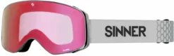 Sinner Olympia Skibril - Mat Lichtgrijs - Rode Lens
