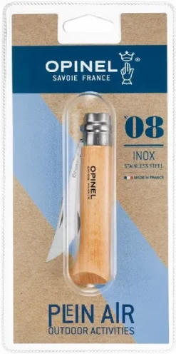 Opinel N°08 Inox RVS Zakmes 7 Opinel N°08 Inox RVS Zakmes -Gelukkig Sporten 3123840004056 opinel no8 roestvrij blister resultaat