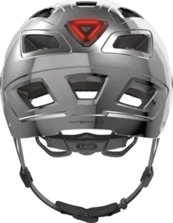 Abus Hyban 2.0 E-bike Helm - Zilver -Gelukkig Sporten 40184 hyban 2.0 chrome silver rear abus 640