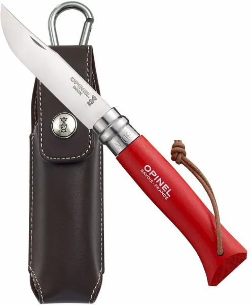 Opinel N°08 Inox RVS Zakmes - Rood 1 Opinel N°08 Inox RVS Zakmes - Rood