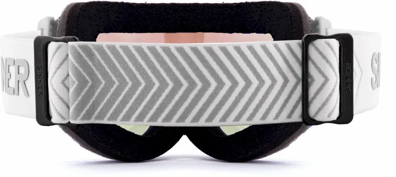 Sinner Emerald Skibril - Mat Wit - Gouden Lens 2 Sinner Emerald Skibril - Mat Wit - Gouden Lens - Afbeelding 2