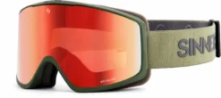 Sinner Sin Valley Skibril - Mat Groen - Rode + Roze Lens