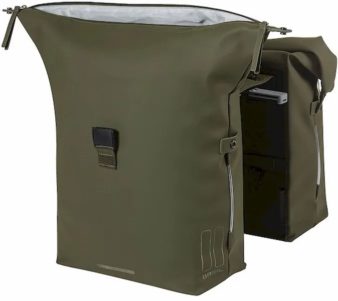 Basil SoHo MIK Dubbele Fietstas - 41 Liter - Donkergroen 2 Basil SoHo MIK Dubbele Fietstas - 41 Liter - Donkergroen - Afbeelding 2