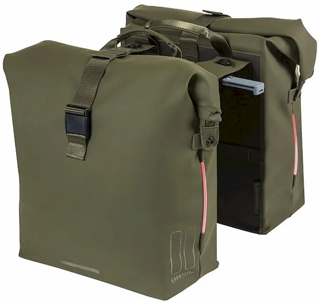 Basil SoHo MIK Dubbele Fietstas - 41 Liter - Donkergroen 3 Basil SoHo MIK Dubbele Fietstas - 41 Liter - Donkergroen - Afbeelding 3