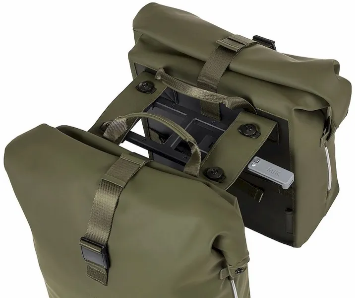 Basil SoHo MIK Dubbele Fietstas - 41 Liter - Donkergroen 4 Basil SoHo MIK Dubbele Fietstas - 41 Liter - Donkergroen - Afbeelding 4