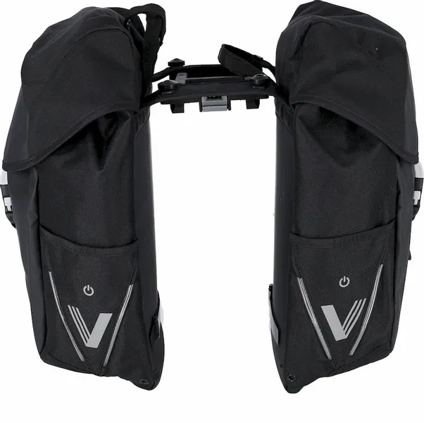 XLC V-light Active MIK Dubbele Fietstas - 34 Liter - Zwart 4 XLC V-light Active MIK Dubbele Fietstas - 34 Liter - Zwart - Afbeelding 4