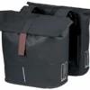 Basil City Shopper Dubbele Fietstas - 32 Liter - Zwart