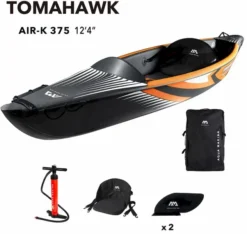 Aqua Marina Tomahawk Air-K 375 Opblaasbare Kajak - 1 Persoon -Gelukkig Sporten 900 949 aquamarina kayak package tomahawk 3 1536x1536 1