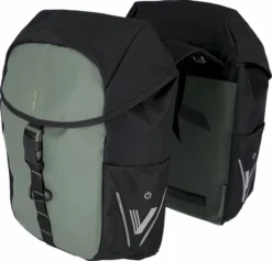 XLC V-light Active Dubbele Fietstas - 34 Liter - Zwart/groen