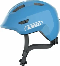 Abus Smiley 3.0 Kinderfietshelm - Blauw 28 Abus Smiley 3.0 Kinderfietshelm - Blauw -Gelukkig Sporten abus fietshelm shiny blue 1
