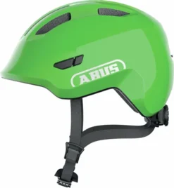 Abus Smiley 3.0 Kinderfietshelm - Groen -Gelukkig Sporten abus fietshelm shiny green 1