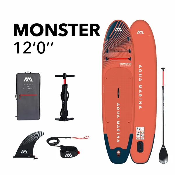 Aqua Marina Monster Opblaasbaar Supboard Set 1 Aqua Marina Monster Opblaasbaar Supboard Set