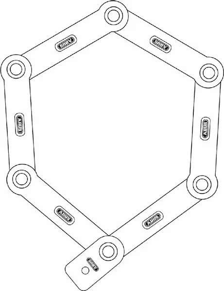 Abus Bordo Granit Xplus 6500/85 Vouwslot 3 Abus Bordo Granit Xplus 6500/85 Vouwslot - Afbeelding 3