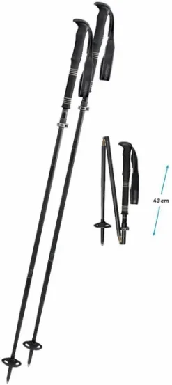 Komperdell FXP 4 Expedition Carbon Skistokken - Zwart - 120-140 Cm