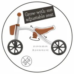 Chillafish Quadie 2 Loopfiets - Zilver -Gelukkig Sporten hfs cpqd02sil seat adjuster