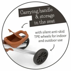 Chillafish Quadie 2 Loopfiets - Zilver -Gelukkig Sporten hfs cpqd02sil tp wheels and cookie