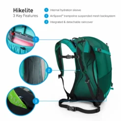 Osprey Hikelite Wandelrugzak - 32 Liter - Zwart -Gelukkig Sporten osprey hikelite 26 features