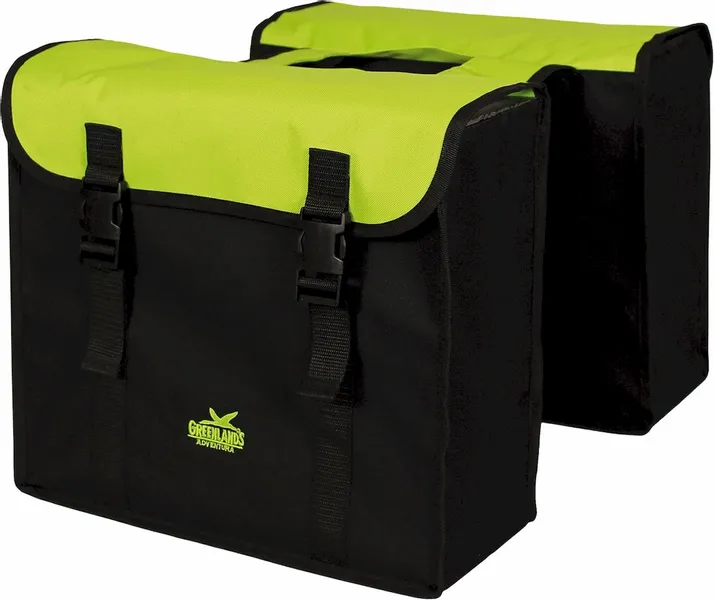 Greenlands Colourful Dubbele Fietstas - 34 Liter - Lime 1 Greenlands Colourful Dubbele Fietstas - 34 Liter - Lime