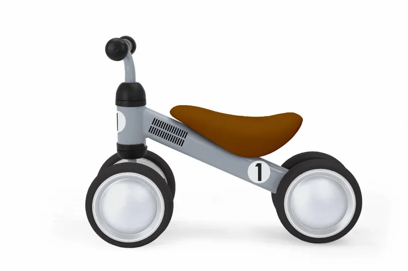 BLITS Racing Driver Retro Loopfiets 1 Jaar - Racing Zilver