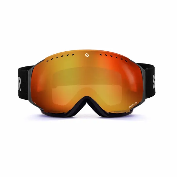 Sinner Emerald Skibril - Mat Zwart - Oranje Lens 2 Sinner Emerald Skibril - Mat Zwart - Oranje Lens - Afbeelding 2