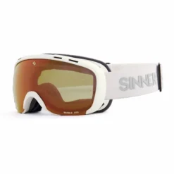 Sinner Marble OTG Skibril - Wit - Oranje Lens