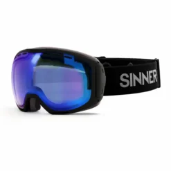 Sinner Mohawk Skibril - Mat Zwart - Blauwe Lens